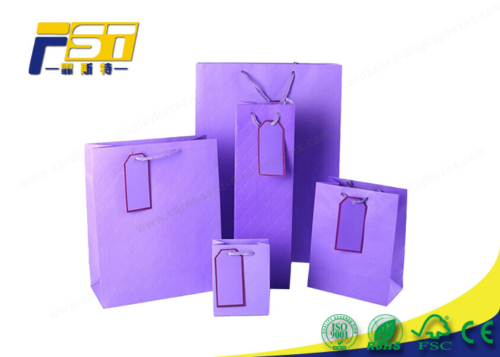 Durable Cardboard Display Boxes Full Color Gift Paper Packaging Bag With Handle