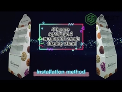 قفسه نمایش کف مقوا راه راه تاشو POS سفارشی خرده فروشی